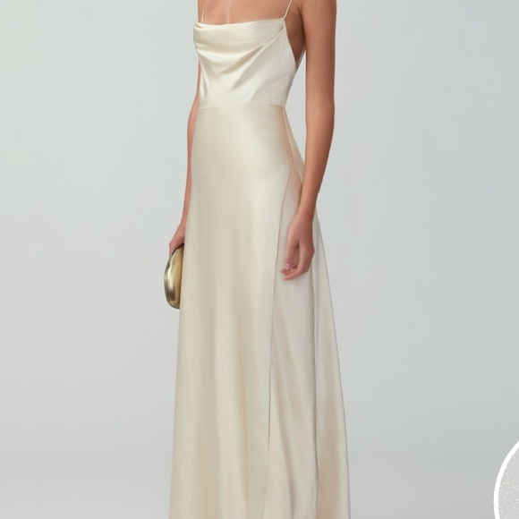 NWT Fame and Partners Strappy Draped Gown - Picture 3 of 5